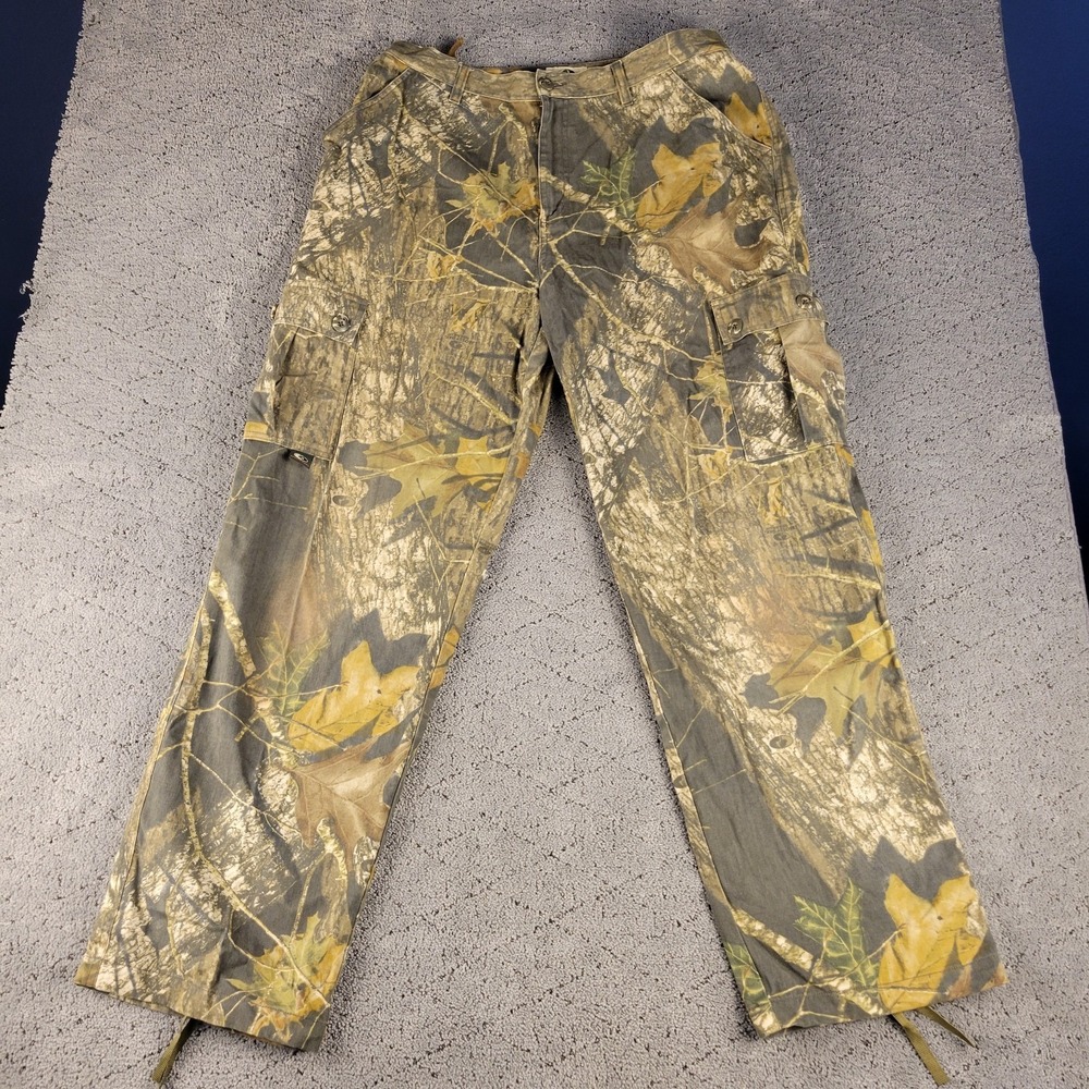 Mossy Oak Pants Mens Large Camo Cargo Breakup Relaxed Straight Leg Hunting